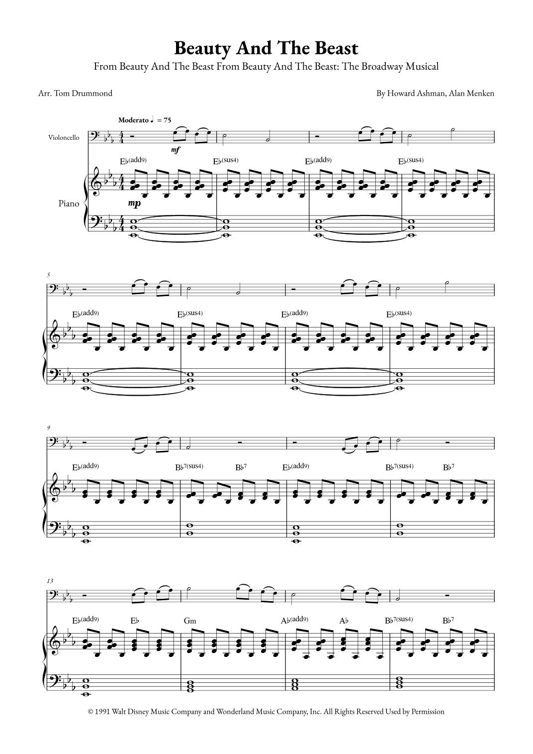 Beauty And The Beast (arr. Tom Drummond)