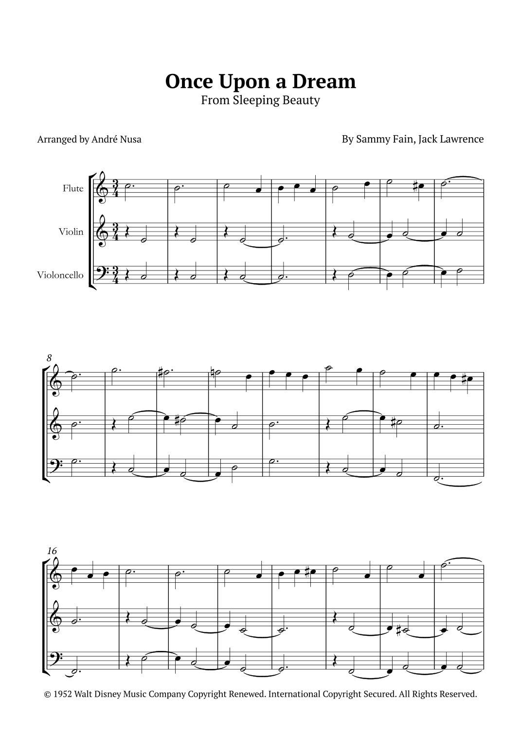 Once Upon A Dream (arr. André Nusa)