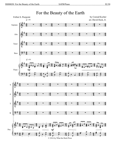 For the Beauty of the Earth (arr. David Heck, Jr.)