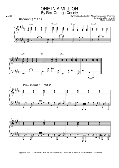 One In A Million (arr. Andrew Raczkowski)