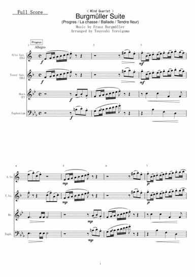 Burgmüller Suite (arr. Tsuyoshi Yoroiguma)