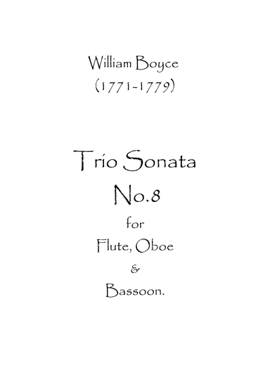 Trio Sonata No.8 (arr. Spencer Bundy)