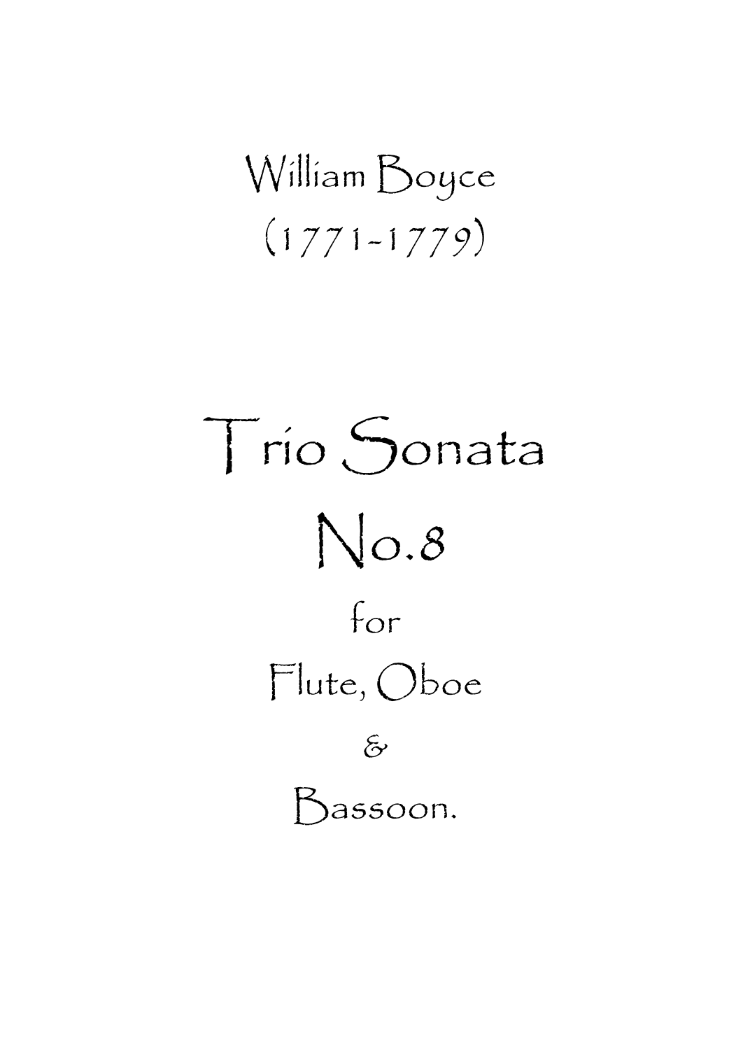 Trio Sonata No.8 (arr. Spencer Bundy)