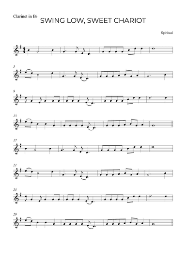SWING LOW, SWEET CHARIOT (arr. Alex Nunes Rodrigues)