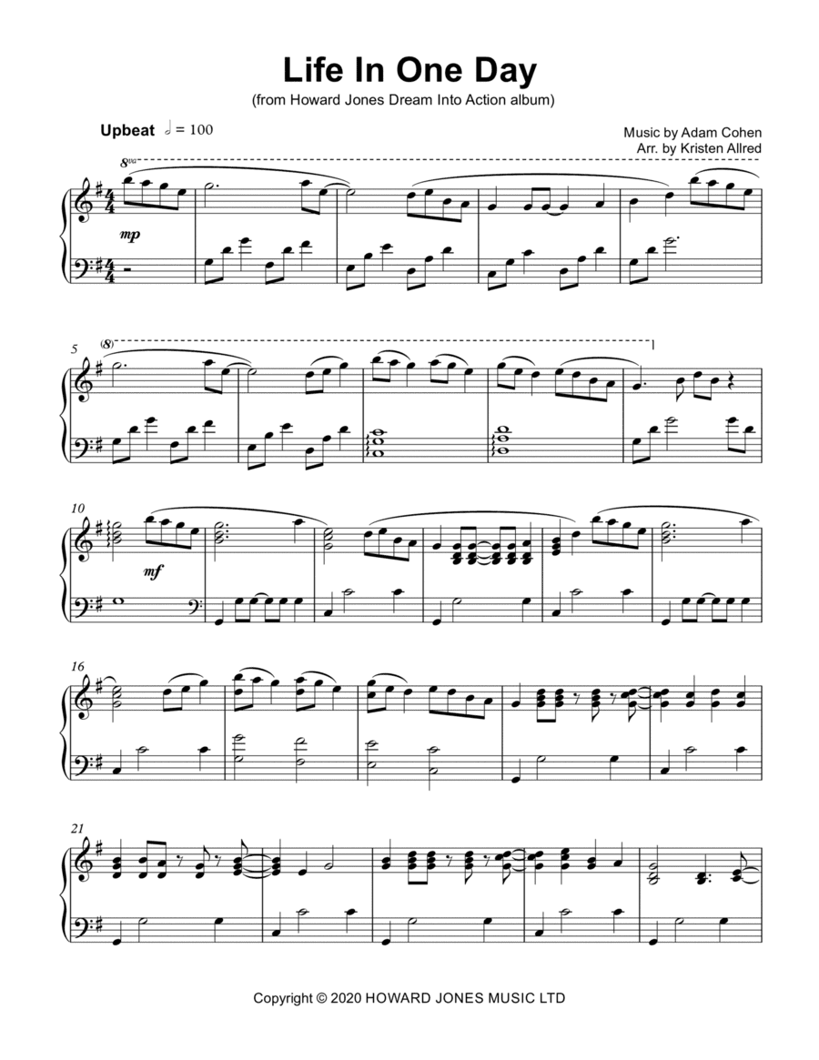 Life In One Day (arr. Kristen Allred)