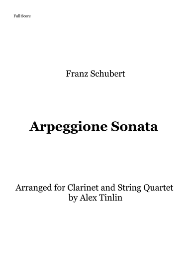 Arpeggione Sonata (arr. Alex Tinlin)