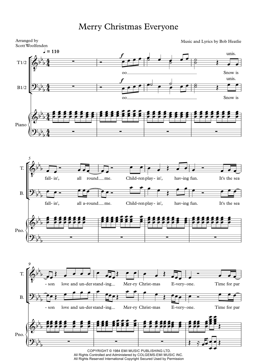 Merry Christmas Everyone (arr. Scott Woolfenden)