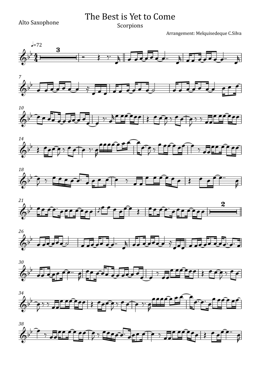The Best Is Yet To Come (arr. Melquisedeque C.Silva)