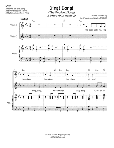 Ding! Dong! (The Doorbell Song) - A 2-Part Vocal Warm-Up