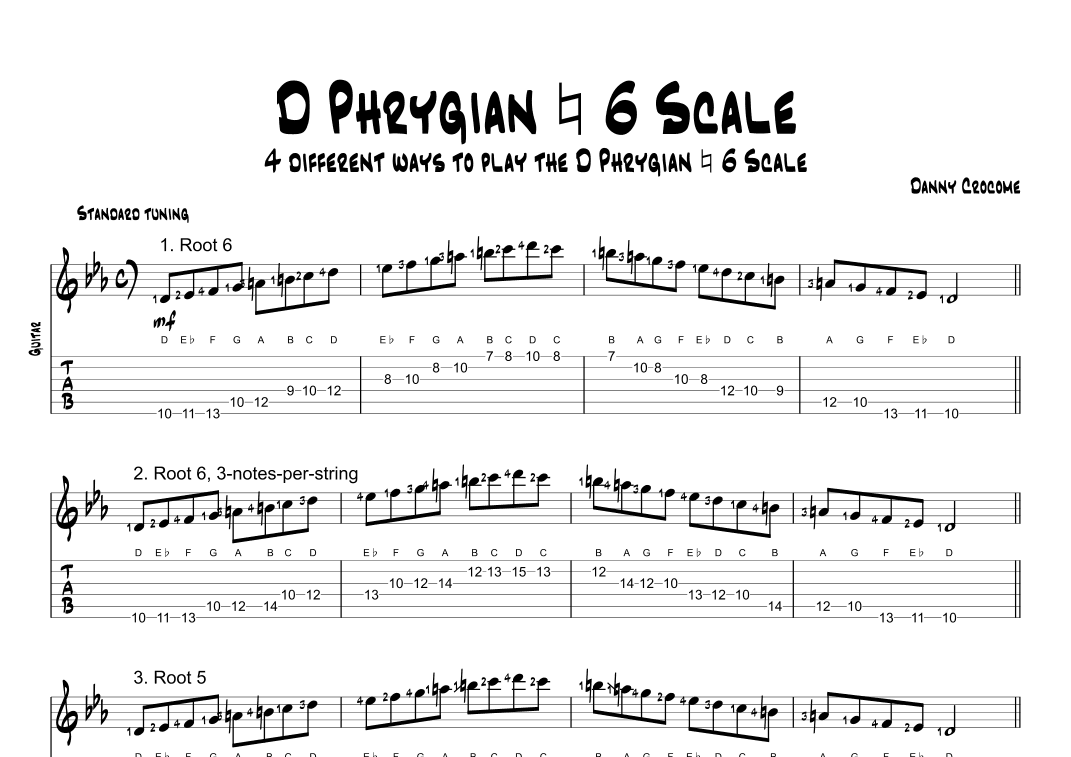 D Phrygian Natural 6 Scale (4 Ways to Play)