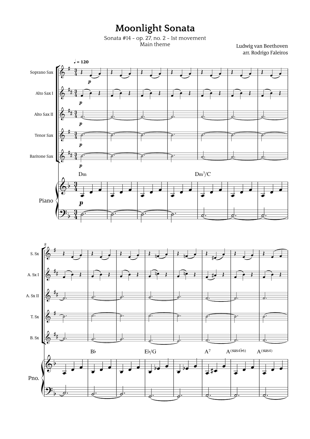 Moonlight Sonata (arr. Rodrigo Faleiros)