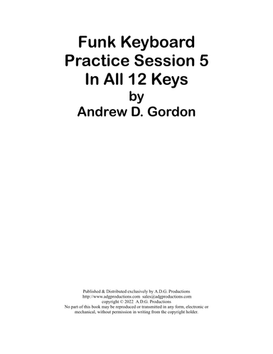 Funk Keyboard Practice Session 5 In All 12 Keys