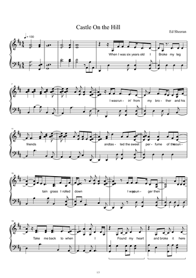 Castle On The Hill (arr. Ed Sheeran)