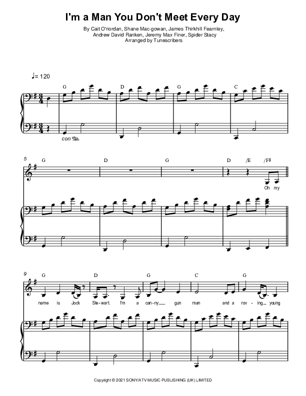 I'm a Man You Don't Meet Every Day (arr. Tunescribers)