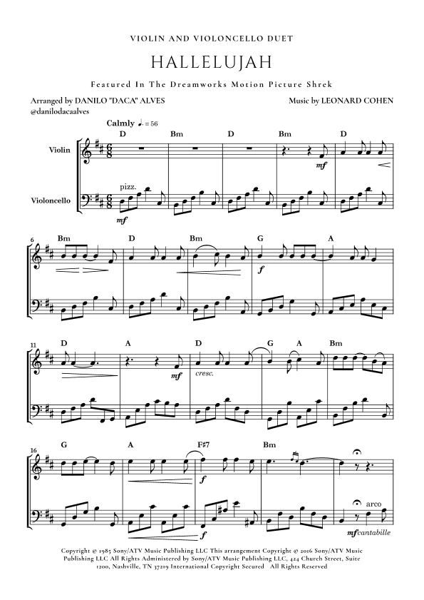 Hallelujah (arr. Danilo "Daca" Alves)