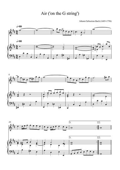 Air ('On the G srings') Flute (arr. Alex Nunes Rodrigues)