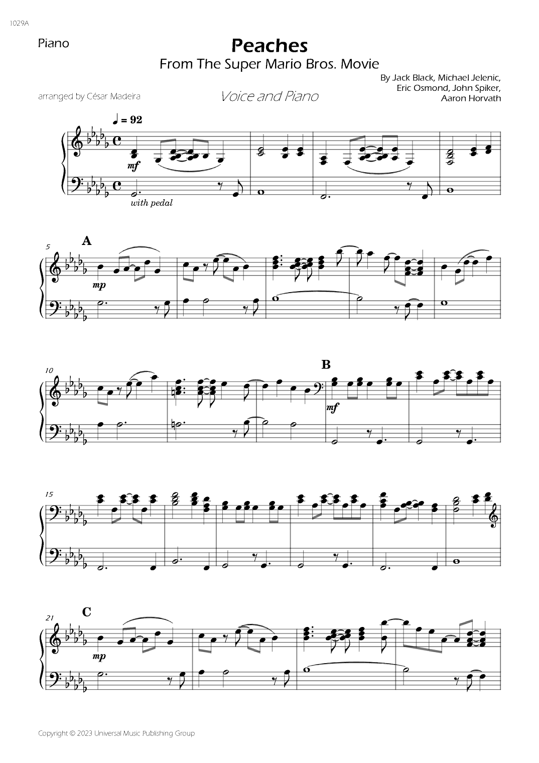 Peaches (arr. César Madeira)