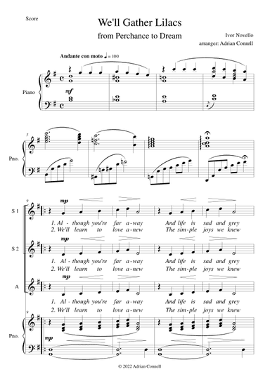 We'll Gather Lilacs (arr. Adrian Connell)