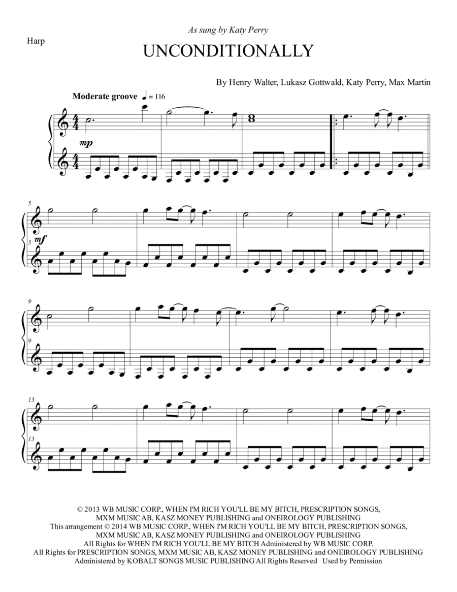 Unconditionally (arr. Kim Kirkman)