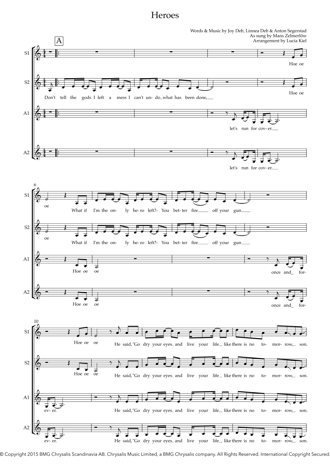 Heroes (arr. Lucia Kiel)