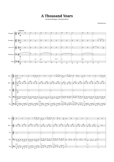 A Thousand Years (arr. Langanho)