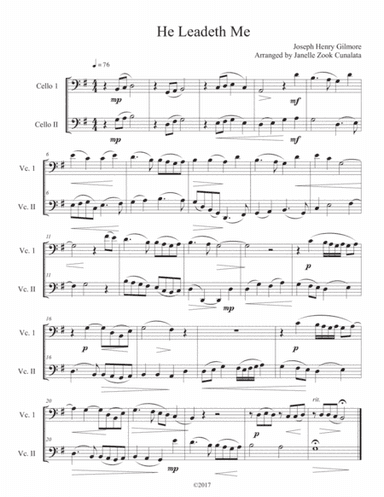 He Leadeth Me - Cello Duet (arr. Janelle Zook Cunalata)
