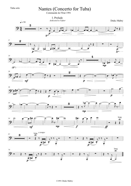 Nantes for tuba and band (score)