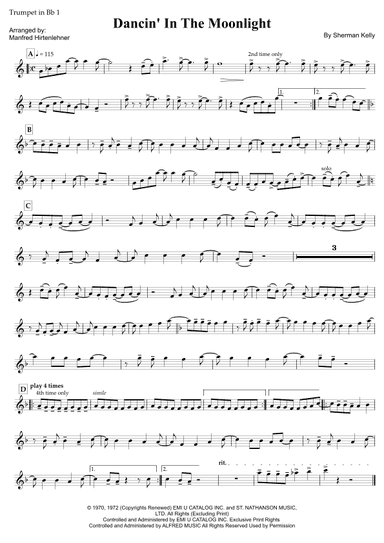 Dancin' In The Moonlight (arr. Manfred Hirtenlehner)