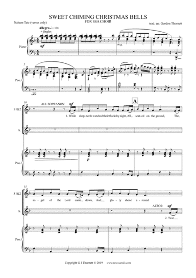 Sweet Chiming Christmas Bells (arr. Gordon Thornett)