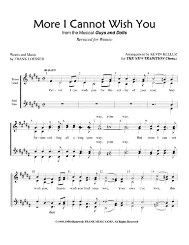 More I Cannot Wish You (arr. Kevin Keller)