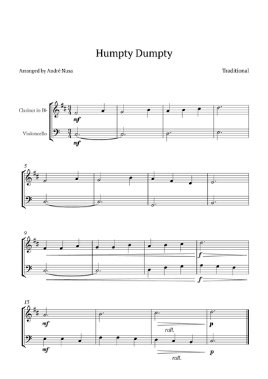 Humpty Dumpty (arr. André Nusa)