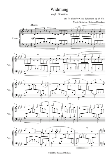 Widmung (arr. Reimund Merkens)
