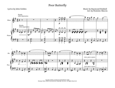 Poor Butterfly (arr. Dominic Meccia)