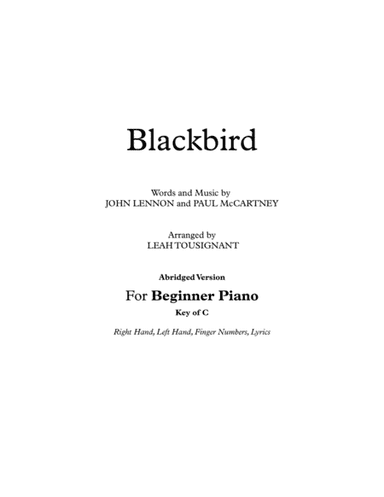 Blackbird (arr. Leah Tousignant)