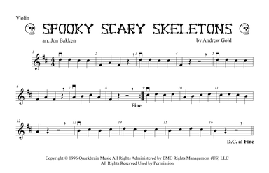 Spooky Scary Skeletons (arr. Jon Bakken)