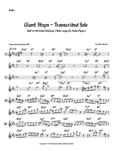 Giant Steps (arr. Katsumi WF)