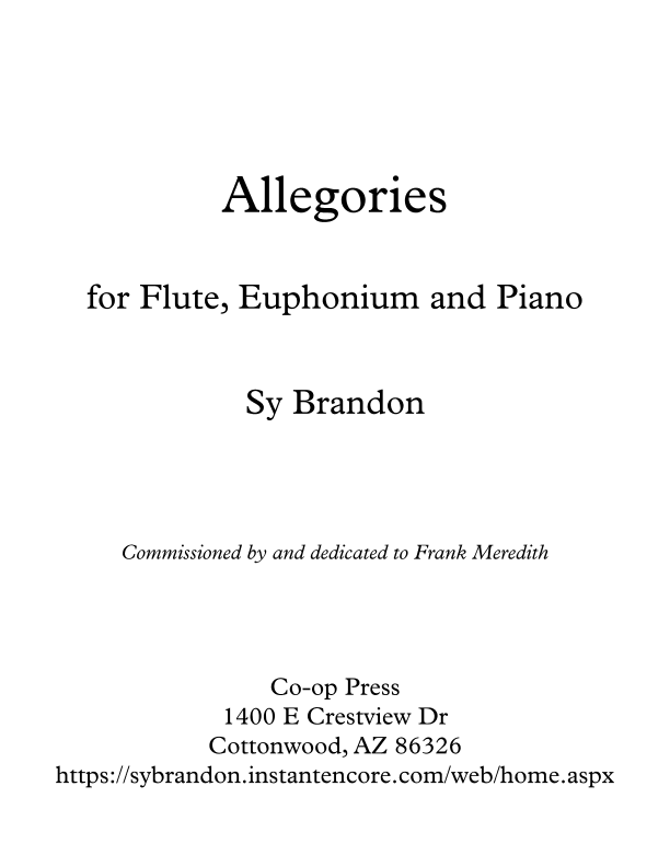 Allegories for Flute, Euphonium, and Piano