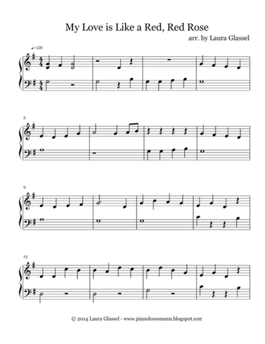 My Love is Like a Red, Red Rose (arr. Laura Glassel)