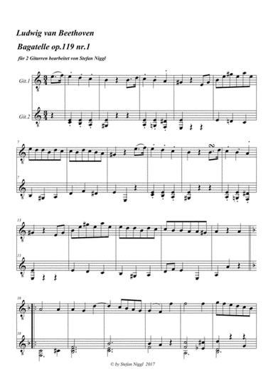 Bagatelle op.119 no.1 (arr. Stefan Niggl)