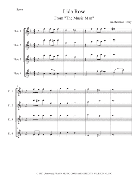 Lida Rose (arr. Rebekah Henry)