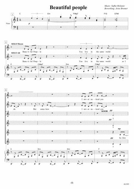 Beautiful People (arr. Jetse Bremer)