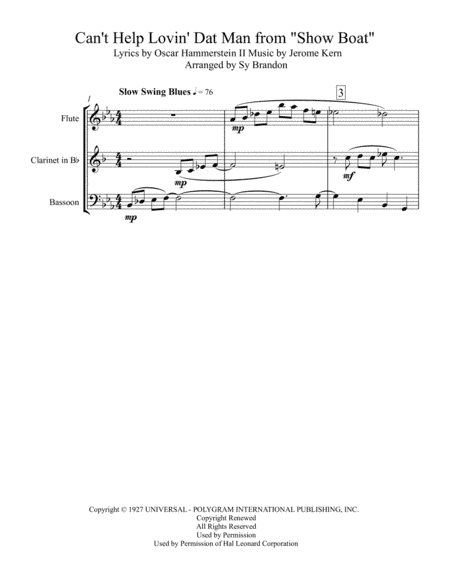 Can't Help Lovin' Dat Man (arr. Sy Brandon)