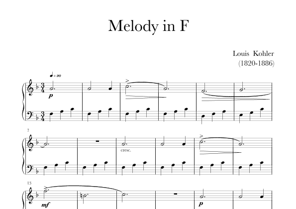 Melody in F (arr. Thomas Ling)