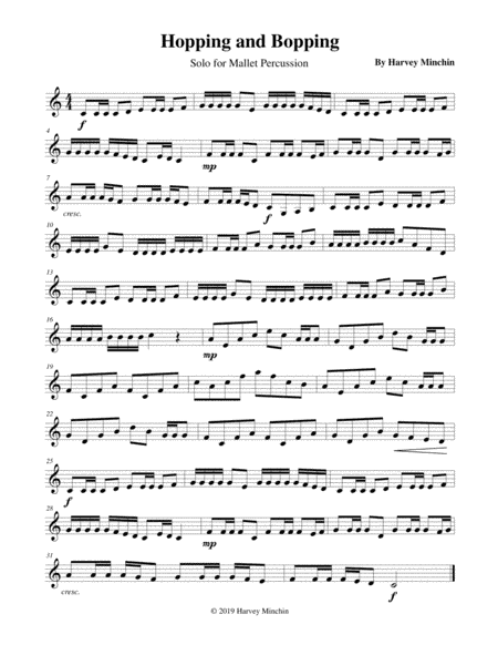 Hopping and Bopping for Solo Mallet Percussion