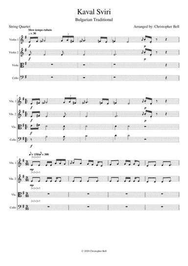 Kaval Sviri - For String Quartet (arr. Christopher Bell)