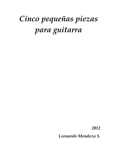 Cinco pequeñas piezas para guitarra
