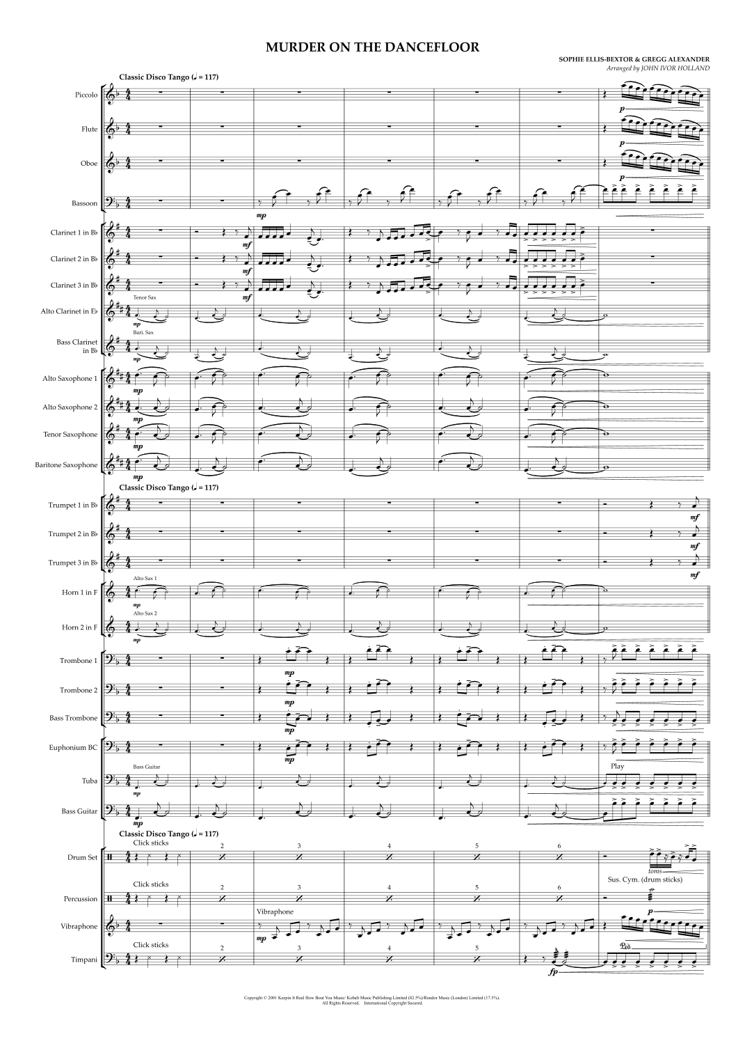 Murder On The Dancefloor (arr. John Ivor Holland)