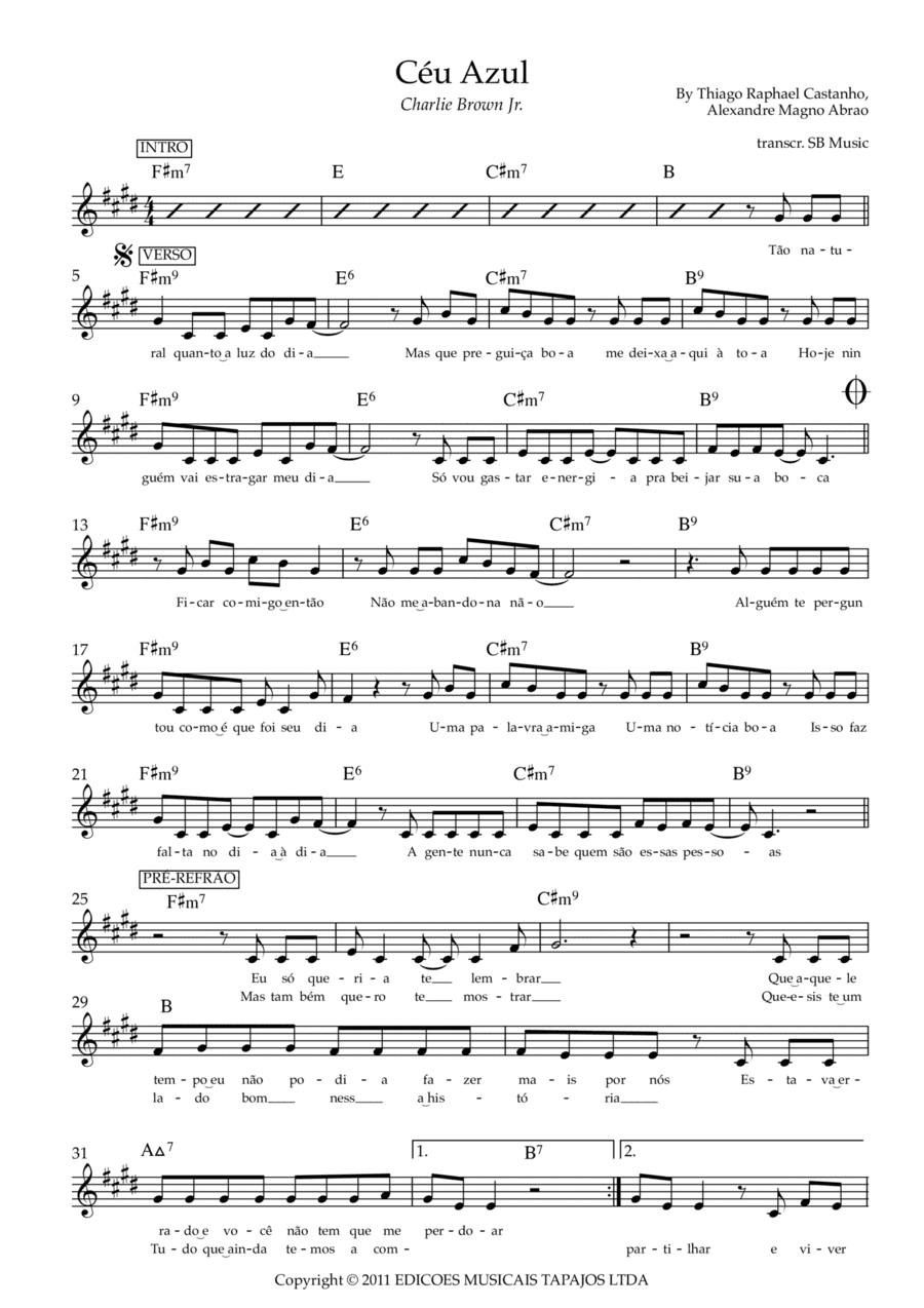 Ceu Azul (arr. S. T. Borgani)