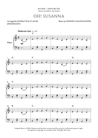 Oh! Susanna (arr. Danilo "Daca" Alves)
