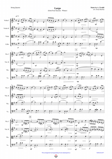 Four Seasons - Winter (Largo) (arr. Josef STASTNY)